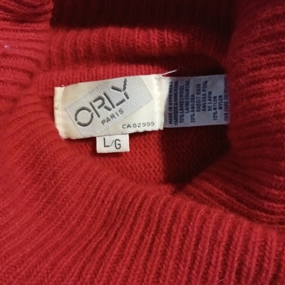 Vintage beaded  wool/angora turtleneck - Picture 6 of 9